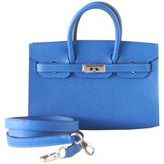 HERMES TINY BIRKIN limitierte Auflage Mykonos Epsom Palladium