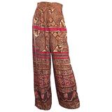 Amazing Vintage Christian Lacroix 1990s High Waisted Ethnic Snake Wide Leg Pants