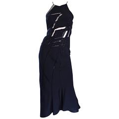 Beautiful Vintage Lillie Rubin ' Cut - Out ' Beaded Handkerchief Dress Size 8 6