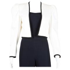 1980s Saint Laurent White Bolero Jacket 6