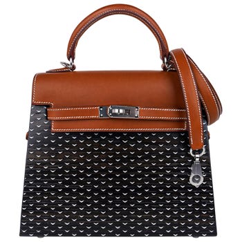 Hermès Kellywood 22 in Bog Wood and Barenia Leather 