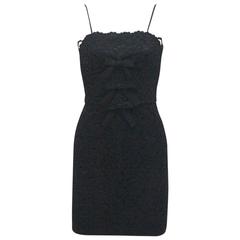 Moschino black mini lace cocktail dress, c.1990s 3