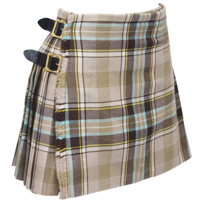 Vivienne Westwood tartan pleated mini skirt, c. 1994 at 1stDibs