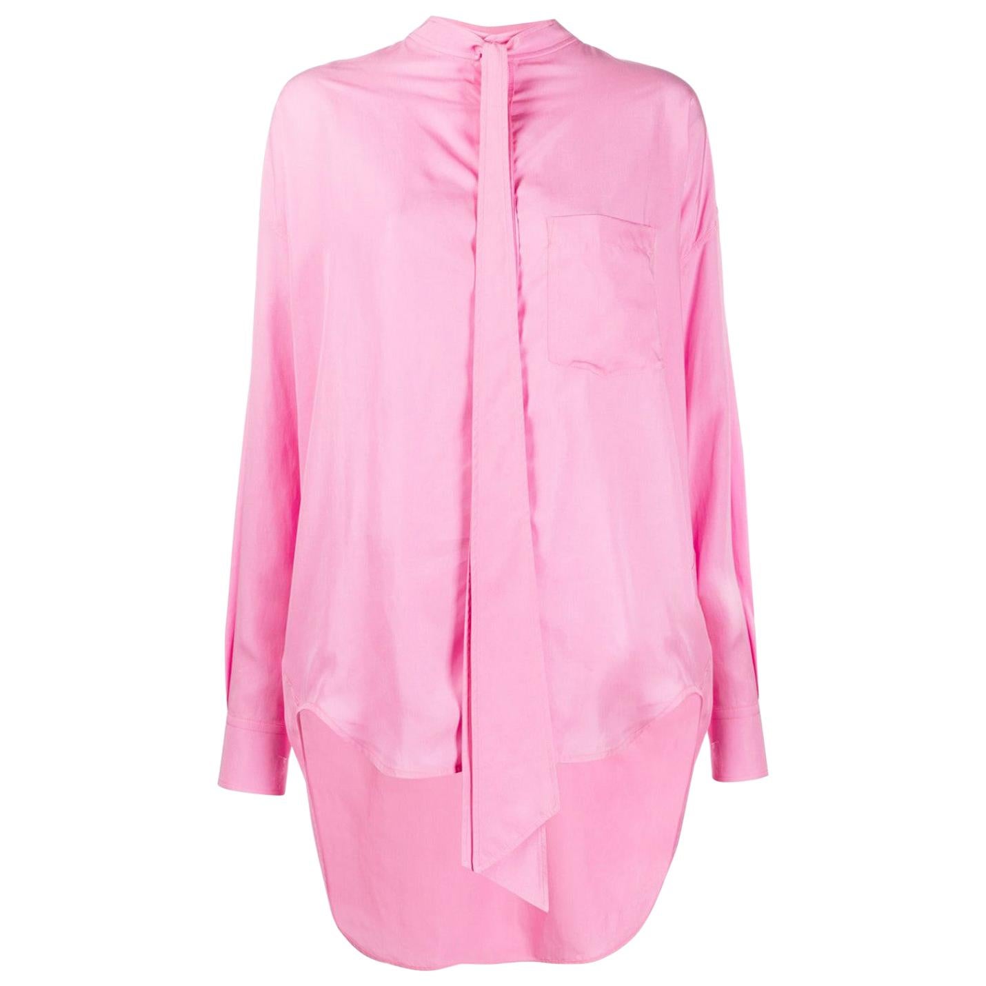 BALENCIAGA Tshirts Women  Cotton tshirt with logo Pink  BALENCIAGA  612965 TIVG55700  Leam Luxury Shopping Online