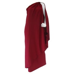 Classic 1980’s Halston Red Grecian Jersey Dress 