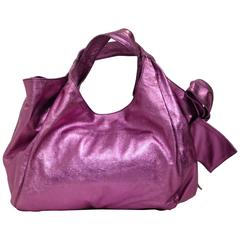Valentino Violet Metallic Purse with Bow