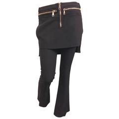 Used Givenchy Black Pant with Zippers and Tuxedo Tails