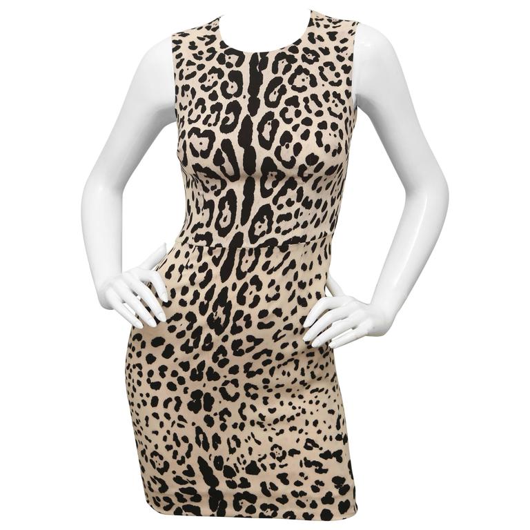 Dolce and Gabbana Leopard Dress For Sale at 1stDibs