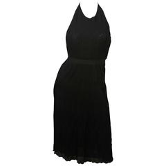 Chanel Black Halter Dress at 1stDibs