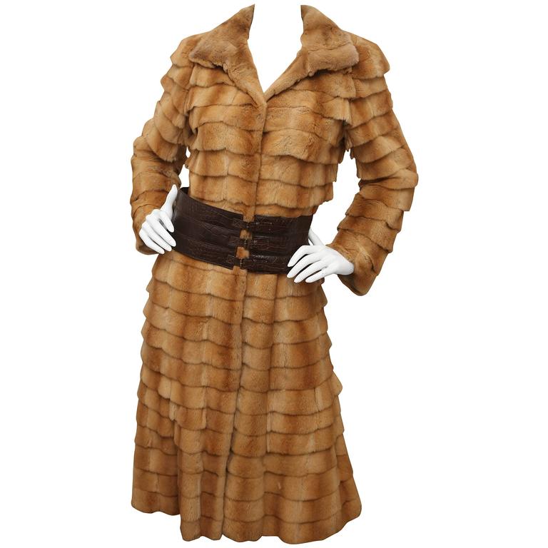 Alexander McQueen Fur Coat For Sale at 