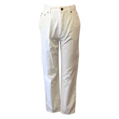 Moschino White High Waist Vintage Mom Jeans