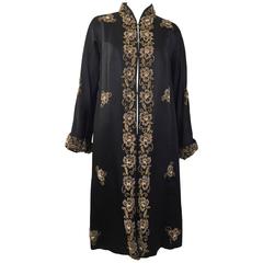 1950s Beaded silk evening coat