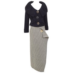 Vintage  John Galliano jacket and wool skirt set