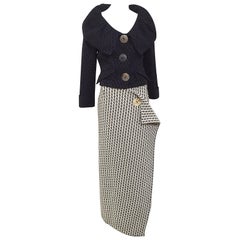 Vintage John Galliano jacket and wool skirt set