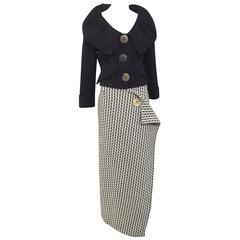 John Galliano jacket and wool skirt set 8