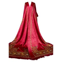 Indian Tent Or Long Embroidered Satin Valance in Mughal Style- 19th century