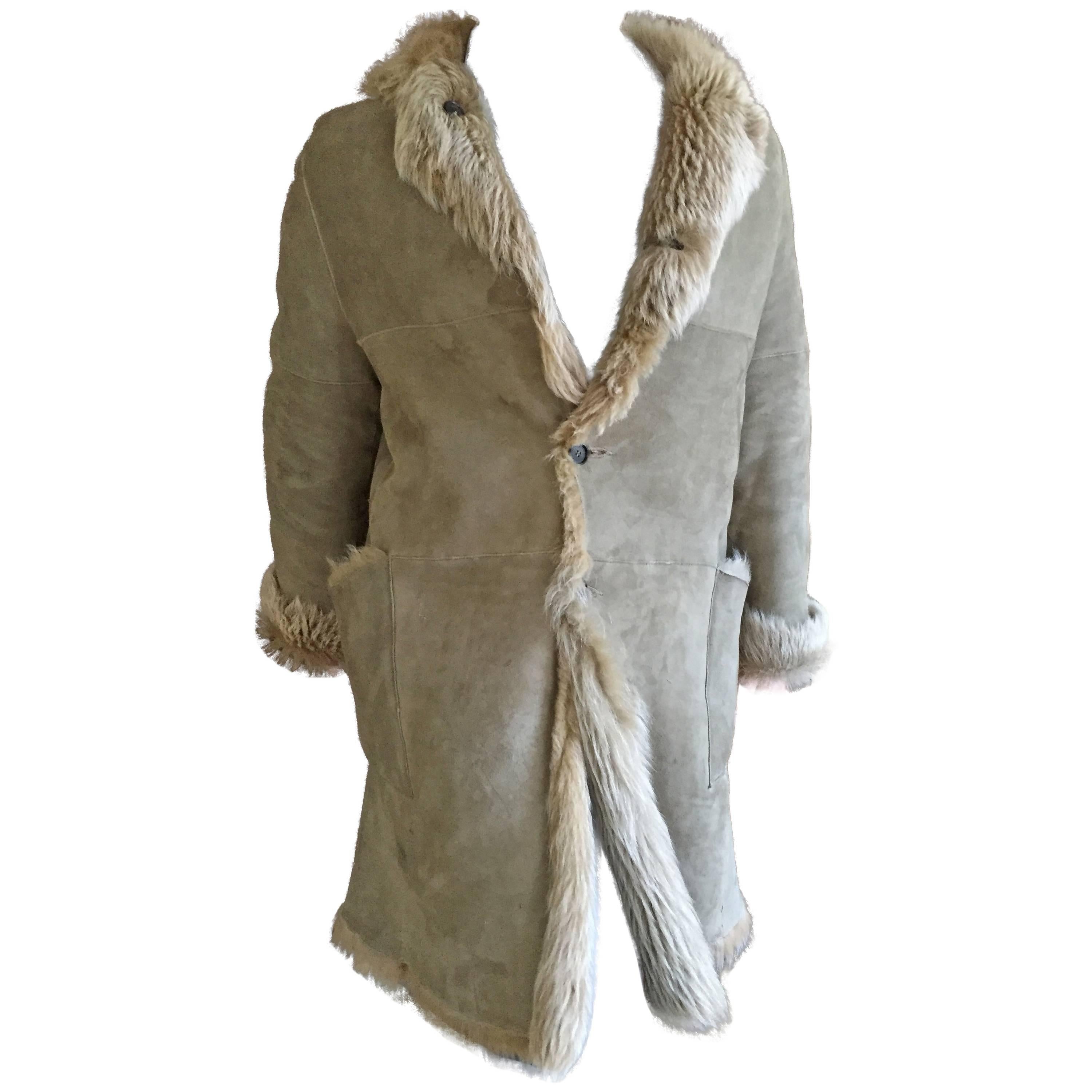 Lanvin by Lucas Ossendrijver - Cappotto reversibile in pelle d
agnello e shearling per uomo