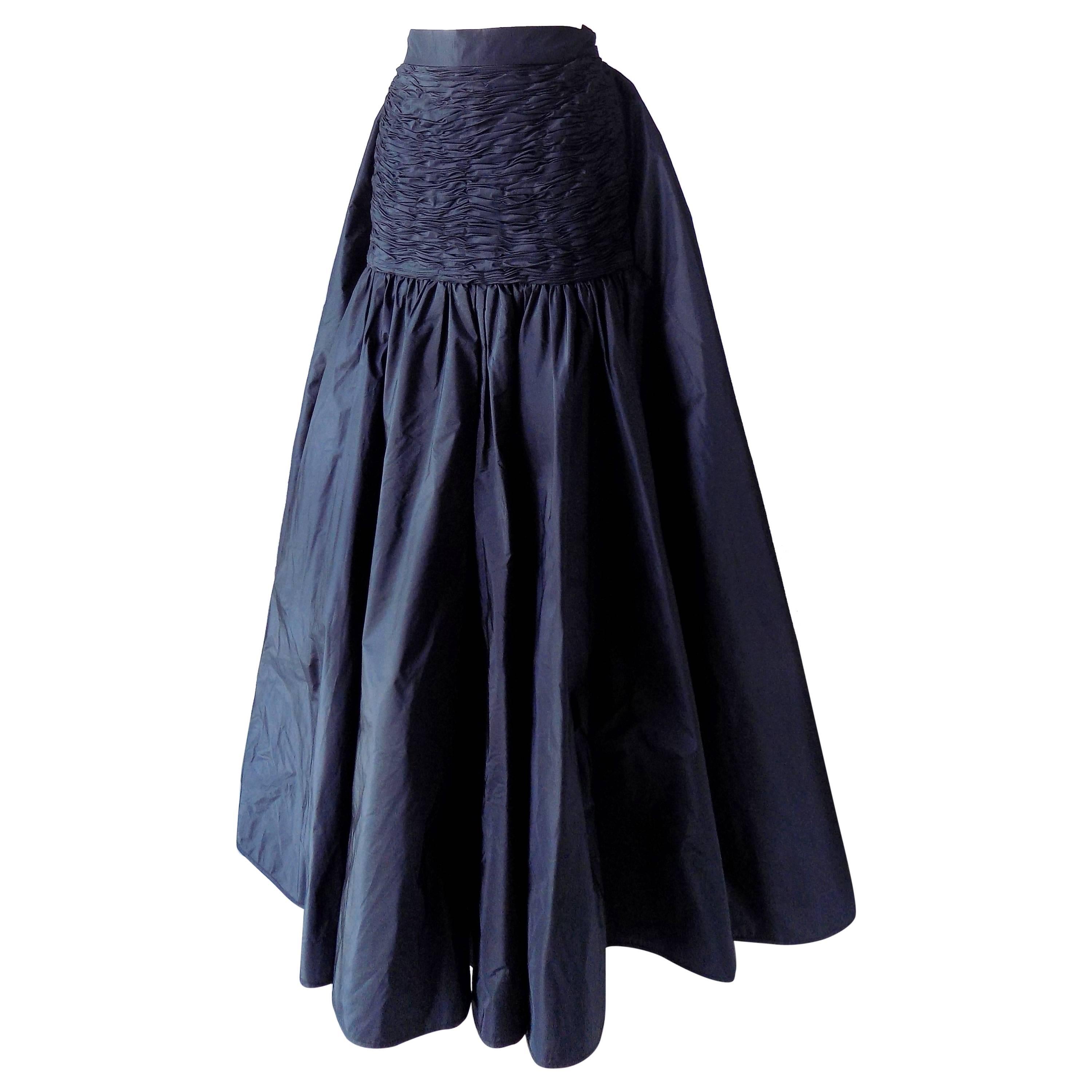 1980s Valentino Museum piece black skirt 