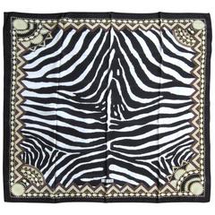 Silk Escada B & W Zebra Scarf Never worn New Old Stock 1990s 6