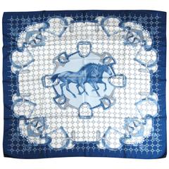 Silk Escada Horse Scarf Never worn New Old Stock 90s 12