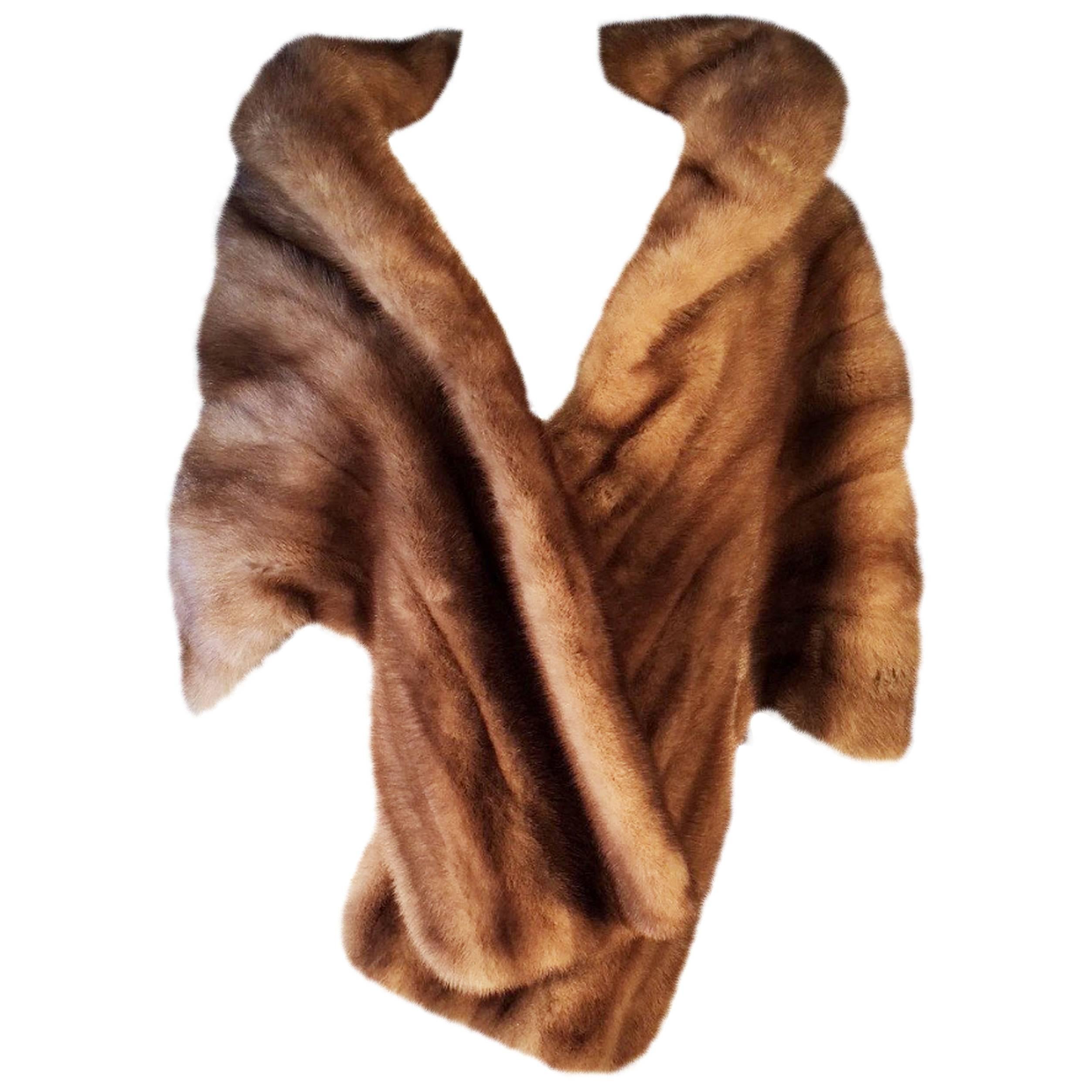 Schiaparelli Mink Fur Starlet Stole, 1950s For Sale