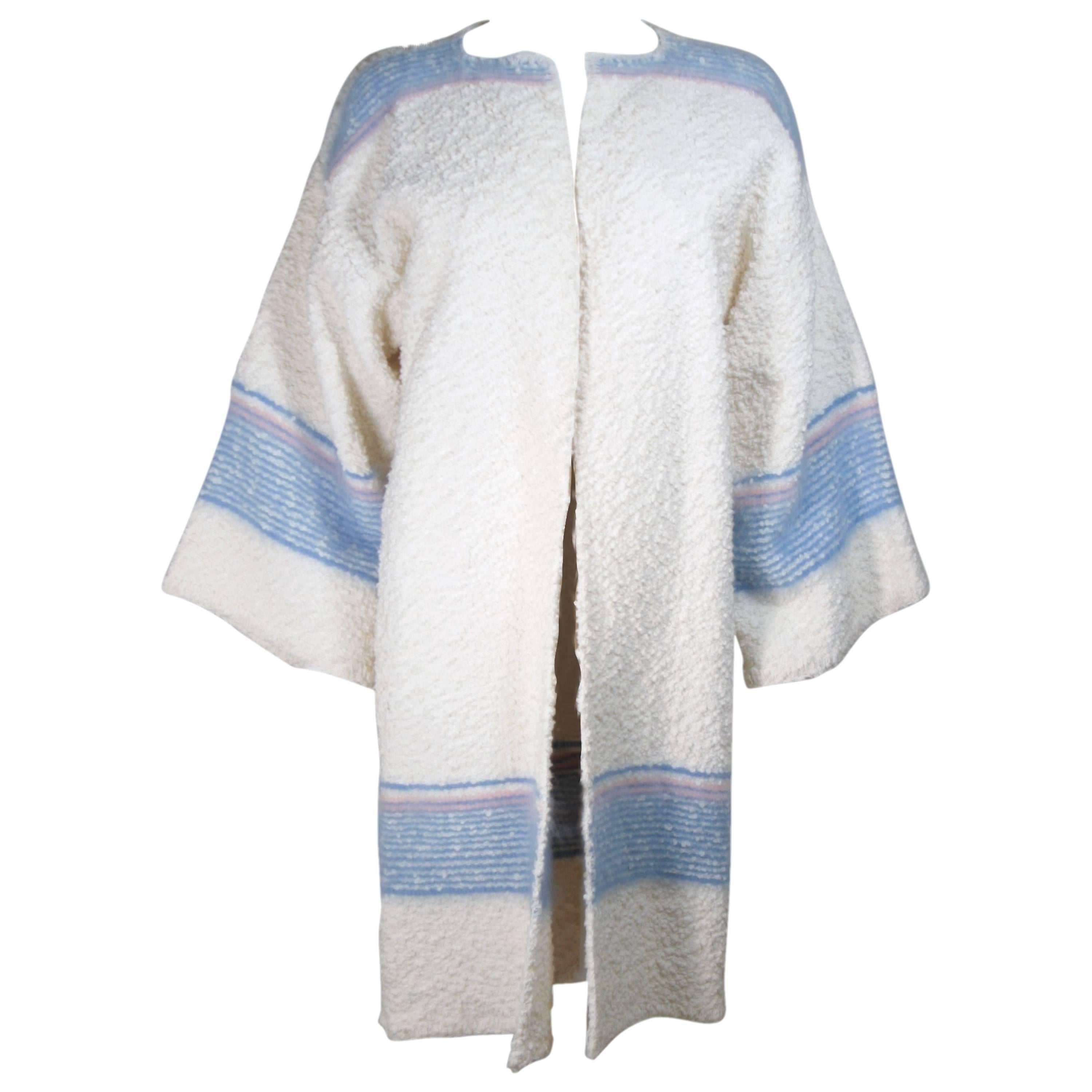 MICHAELE VOLLBRACHT Circa 1980's Boucle Wool and Angora Knit Sweater  For Sale