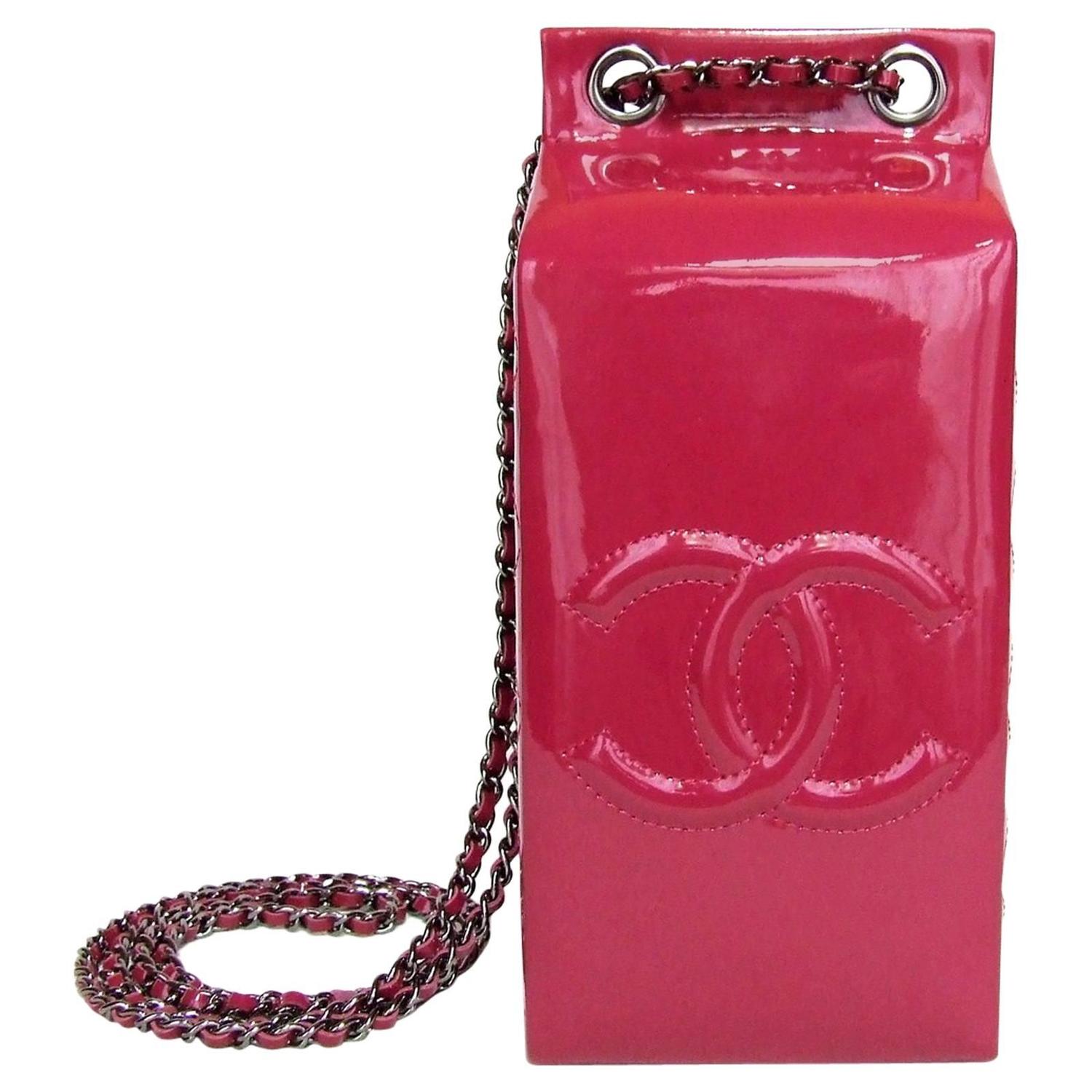 faux hermes handbags - CHANEL Milk Bottle Bag Pink Patent Leather Limited Edition Full ...