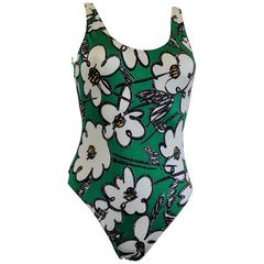 1980s Moschino Mare green swimwear NWT 