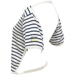 Jean Paul Gaultier dokumentierter gestreifter rückenfreier Pullover 'L'Homme Objet', ca. 1983