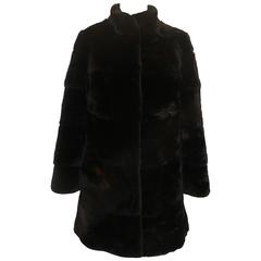 Valentino Vintage Brown Sable Fur Coat - L - circa 1980's For Sale at ...