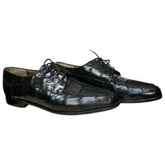 Vintage Belvedere Mens Crocodile Shoes