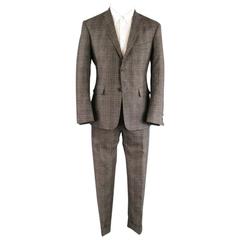 BLACK FLEECE 38 Short Gray Wool / Cashmere Plaid Pattern 31 28 Suit