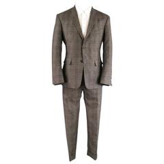 black fleece suit BLACK FLEECE 38 Short Gray Wool / Cashmere Plaid Pattern 31 28 Suit
