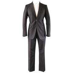 BURBERRY LONDON 38 Regular Charcoal Wool Notch Lapel 33 30 Suit