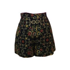 Vintage Moschino Cheap Chic Brocade Floral Mini Shorts