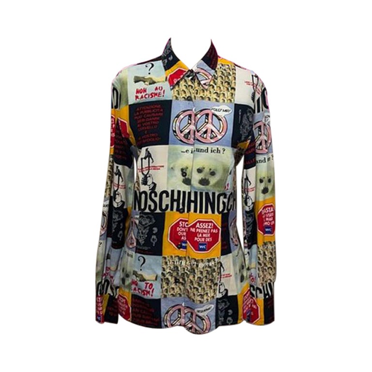 Marque  Love MoschinoLove Moschino Regular Fit Long Sleeves Skate Print Nylon Insert Bottom of The Garment Closed by Drawstring T-Shirt Femme 