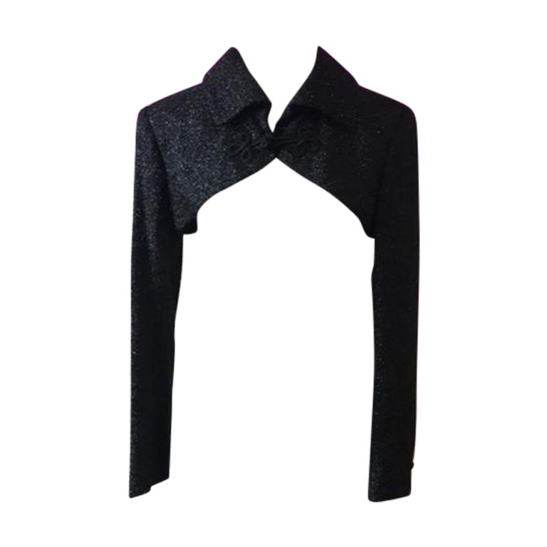 Moschino Couture Black Bolero Cropped Jacket For Sale