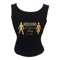 Moschino Couture Navy Blue Toilet Top