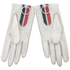 Bonnie Cashin for Crescendoe Mod White Cotton Gloves Dead Stock with Tags 70s