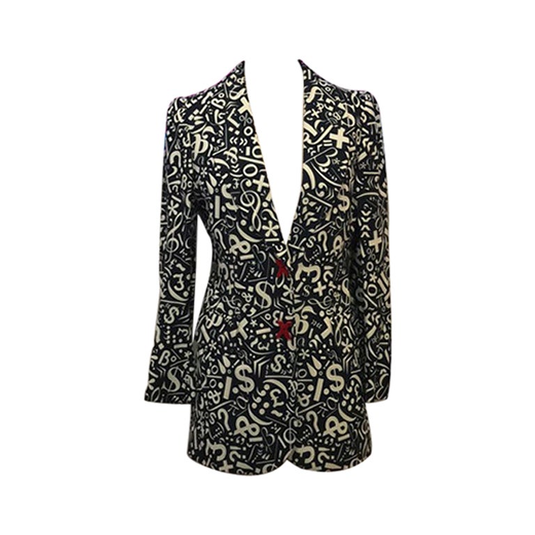 Moschino Cheap Chic Music Note Love Blazer For Sale