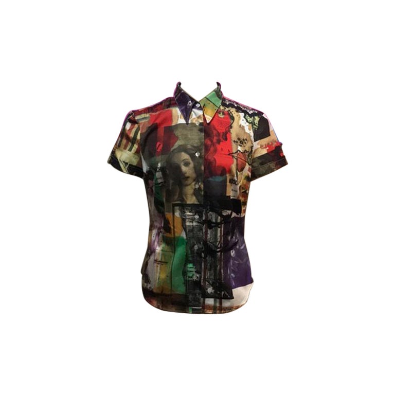 Moschino Jeans Rome Ladies Short Sleeve Shirt For Sale