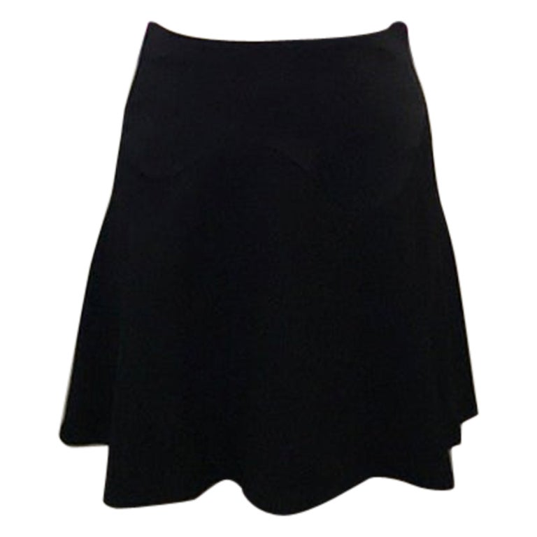 Moschino Cheap Chic Black Satin Tuxedo Skirt For Sale