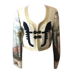 Vintage Moschino Couture Cruise Me Baby Cropped Silk Jacket