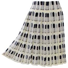 Prada Runway Lipstick Print Skirt Rare & Collectable Spring 2000 