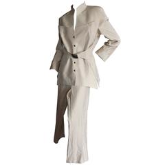 Thierry Mugler Vintage Silk Pant Suit  Size 42