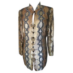 Vintage 1980's Escada Couture Gold Sequins Jacket