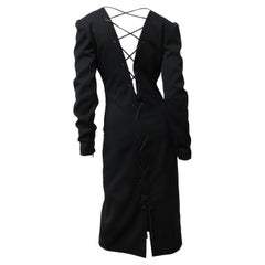 Guy Laroche - Vestito in seta con pizzo sul retro anni '90