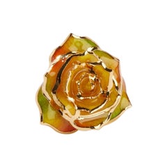 Thanksgiving Bouquet, Glossy Lacquer Real Rose Eternal Lapel Pin