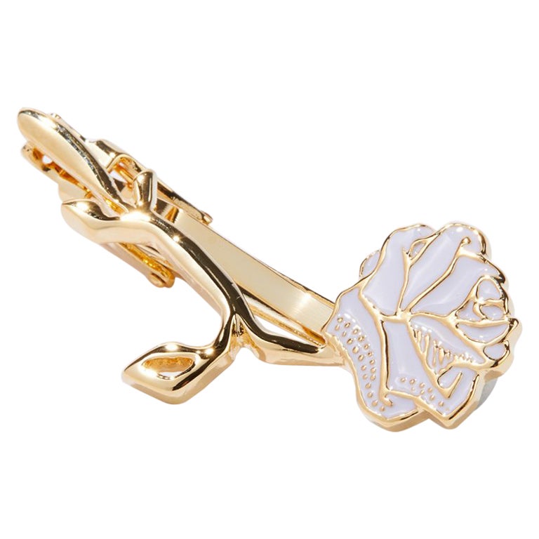 Heart’s Desire, Glossy Lacquer Finish Tie Clip Dipped in 24k Gold For Sale