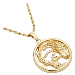 Eternally Scorpio, Pendant Necklace Dipped in 24k Gold